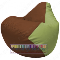 Бескаркасное кресло мешок Груша Г2.3-0719 (коричневый, оливковый)